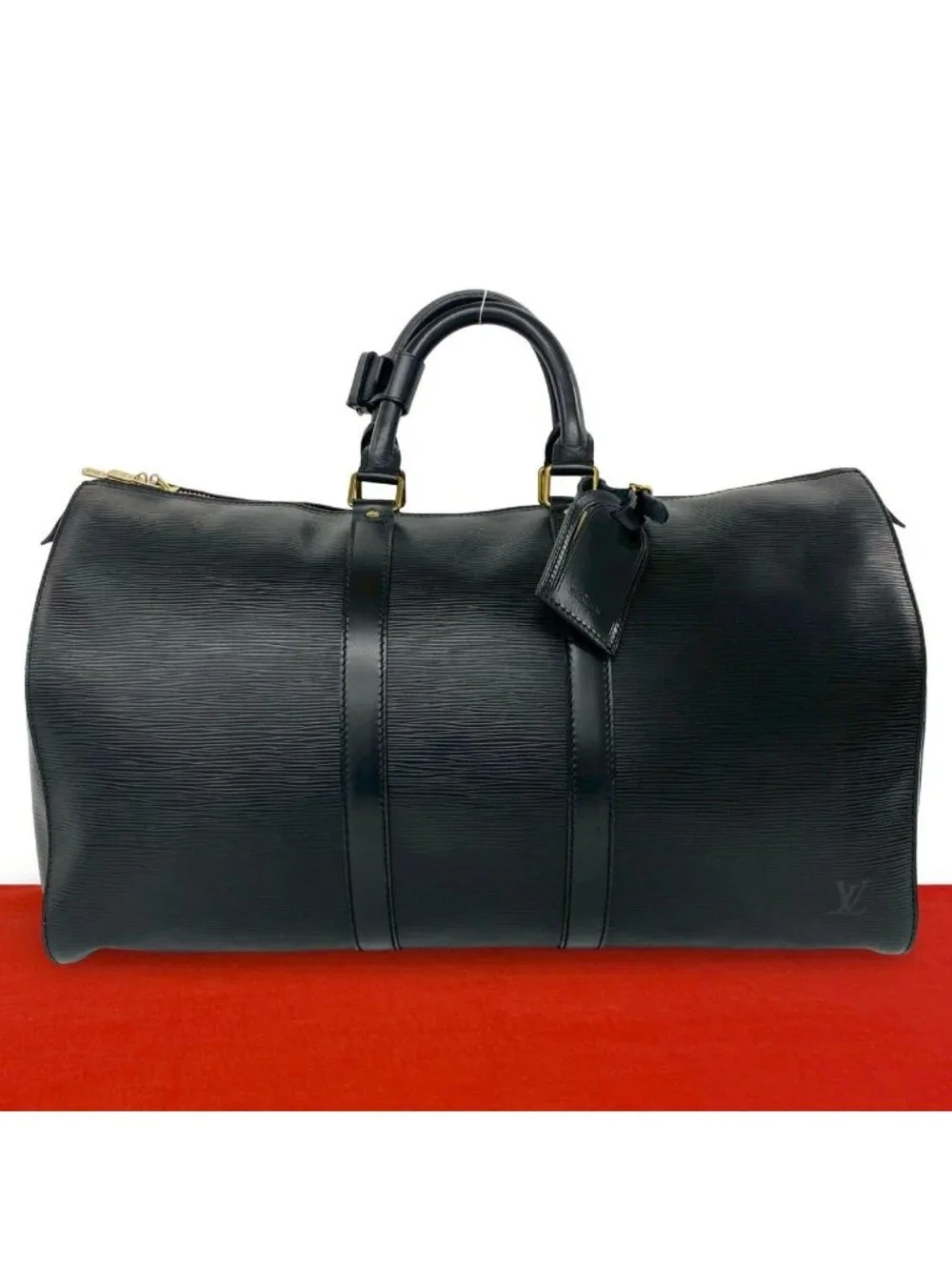 Louis Vuitton Vintage Keepall Epi Leather Boston Bag Noir